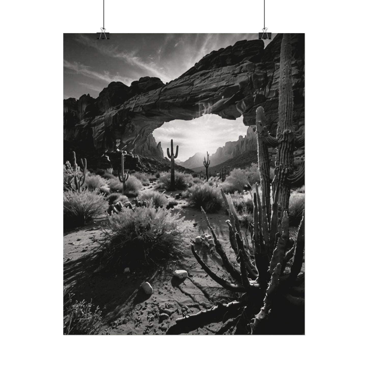 Desert Mornings – Western Textured Watercolor Matte Posters