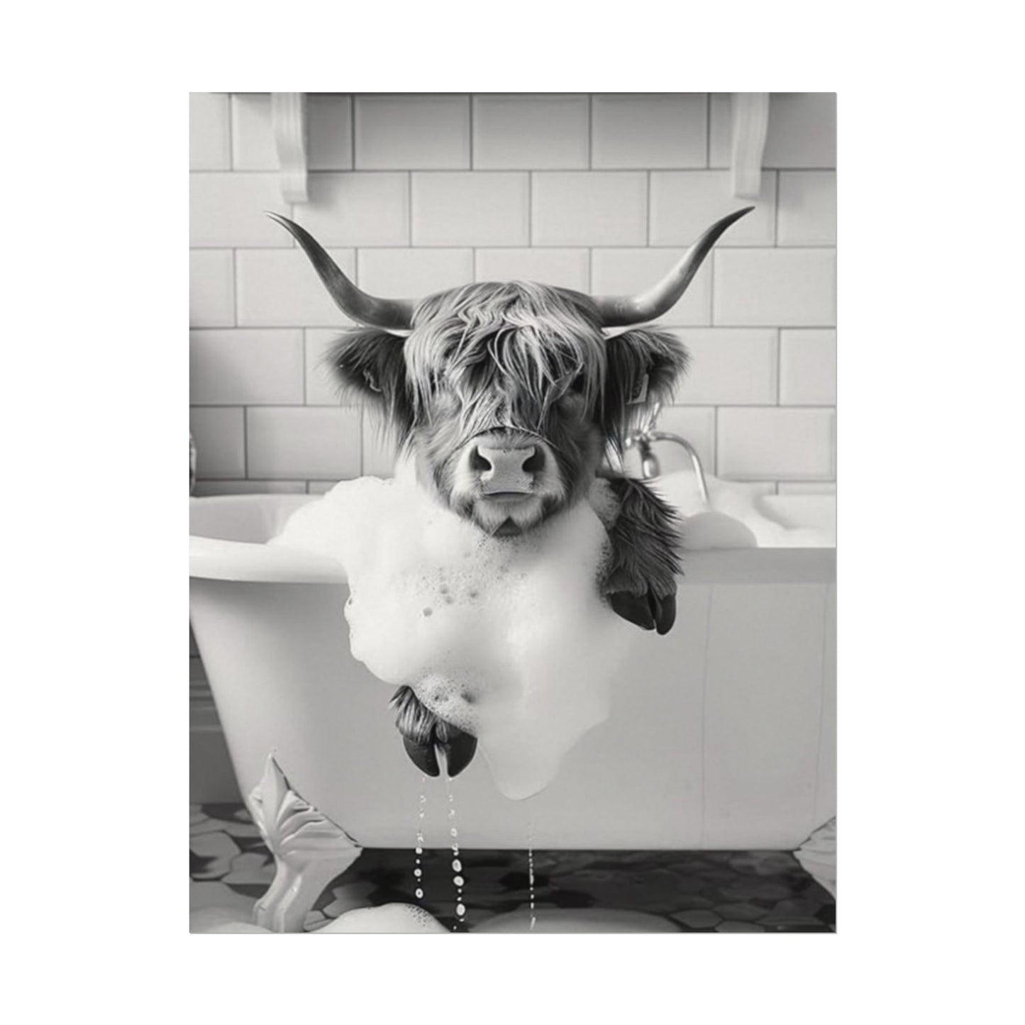 Hoofs & Suds – Western Textured Watercolor Matte Posters