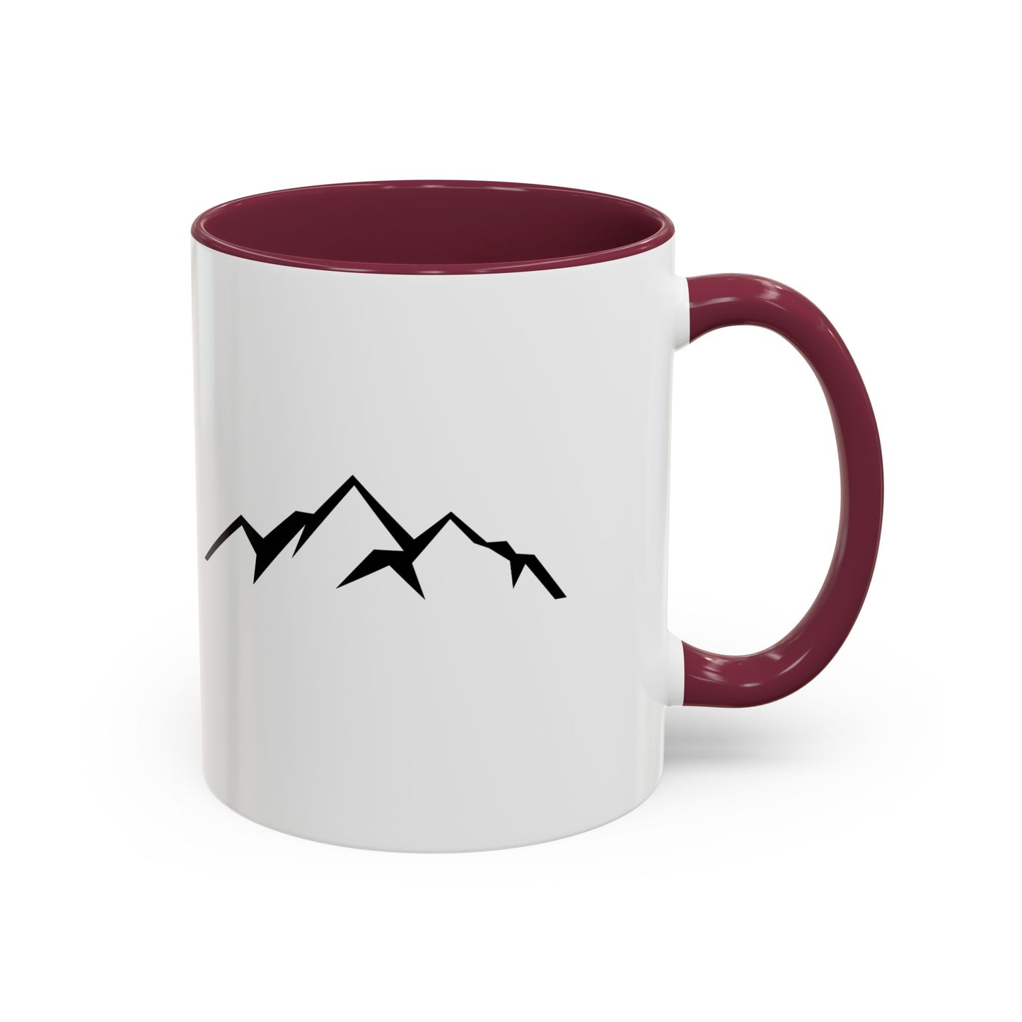 Mountain Range Black Handle Mug, Colorful Coffee Cup, Gift for Adventurers, Hiking Lover's Mug, Customizable Tea Mug, Perfect for Morning