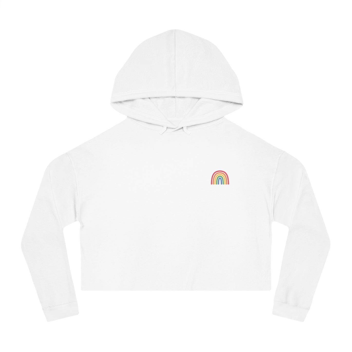 Rainbow Cropped Hoodie, Christian Wear, Nature Lovers Gift, Casual Streetwear, Gift for Cowgirls, Boho Style, High Noon Horizons Sweatshirt