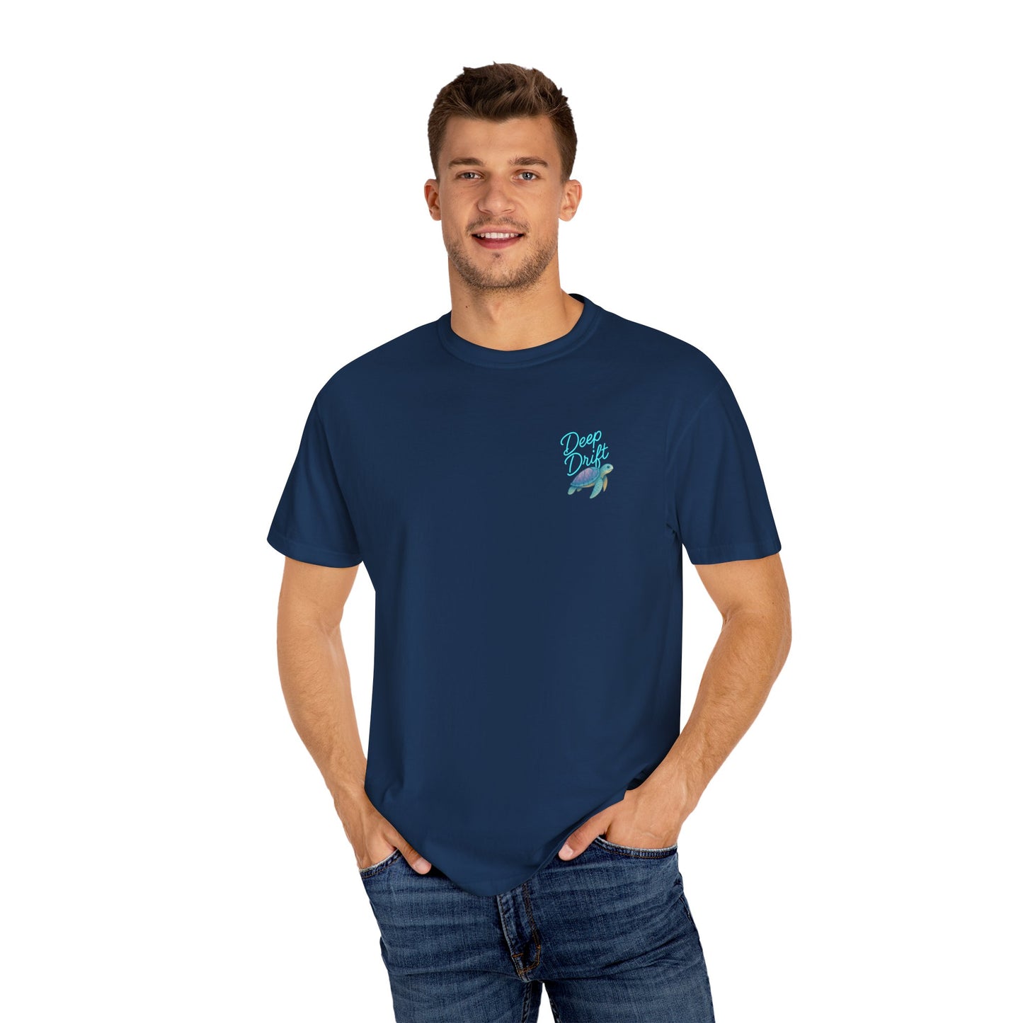 Turtle Deep Drift T-shirt, Hooked Horizon Co, Angler Gifts