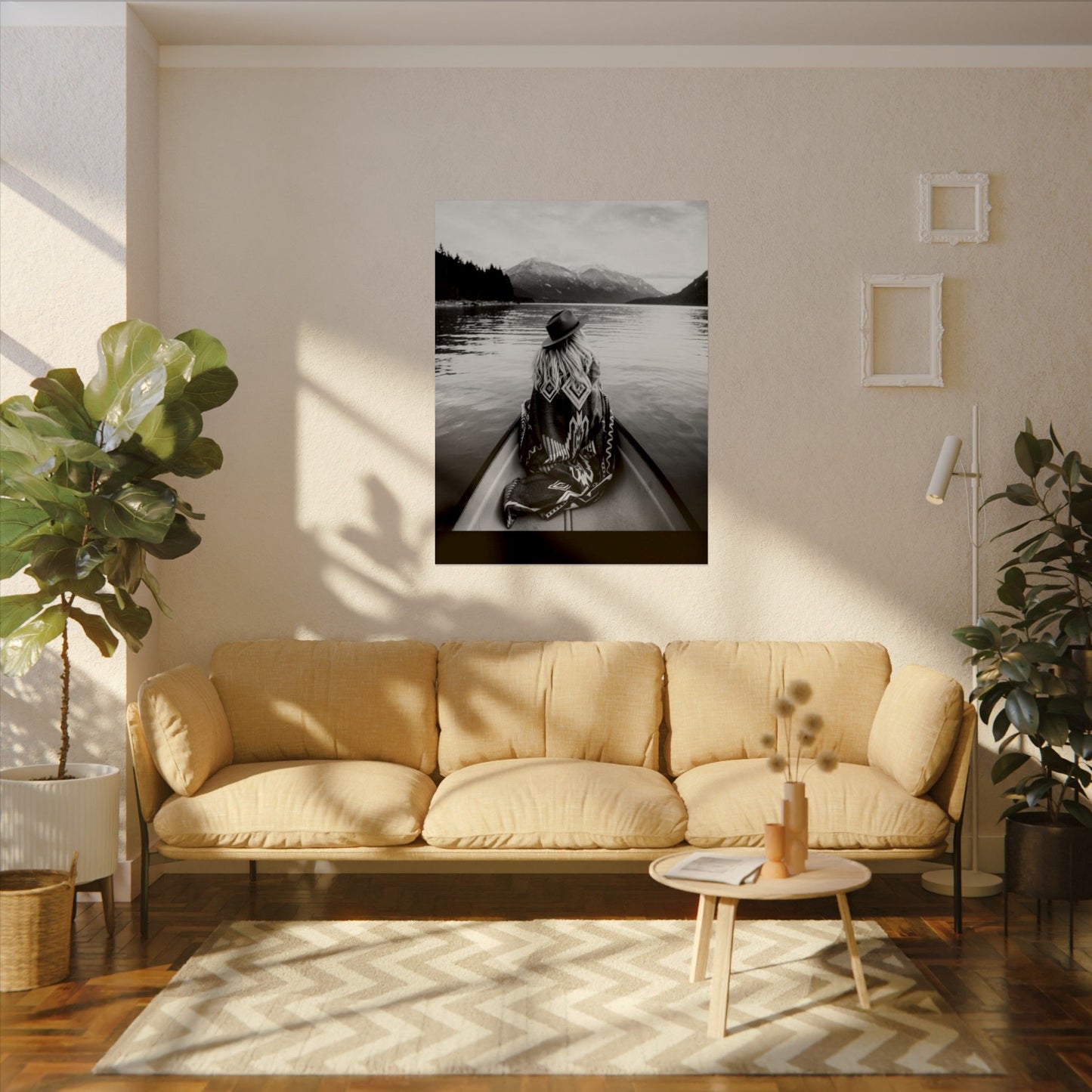 He Leads Me Beside Still Waters – Western Textured Watercolor Matte Posters