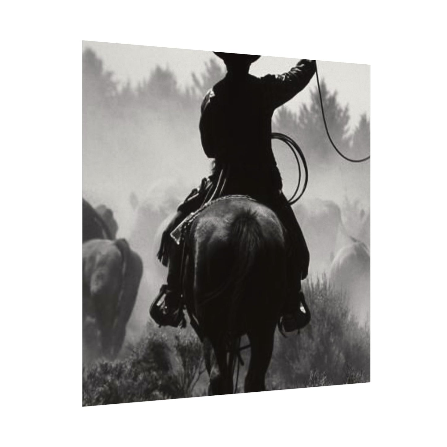 Bones Of The West  – Western Textured Watercolor Matte Posters