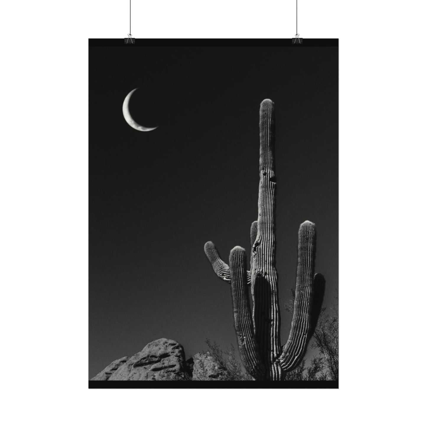 Desert Night Sky– Western Textured Watercolor Matte Posters