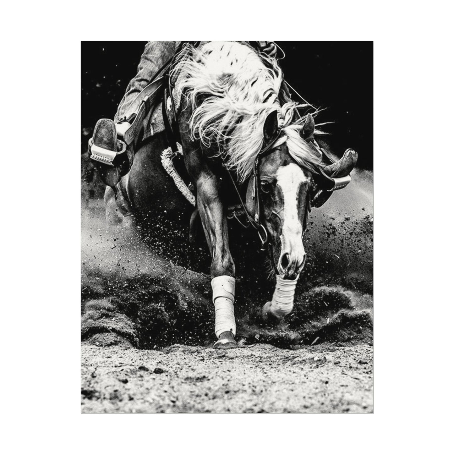 Burning The Barrel – Western Textured Watercolor Matte Posters