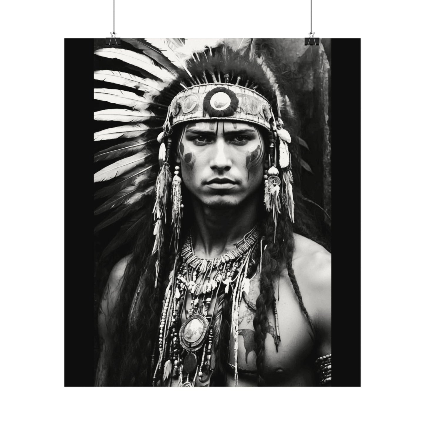 Strength In Stillness– Western Textured Watercolor Matte Posters