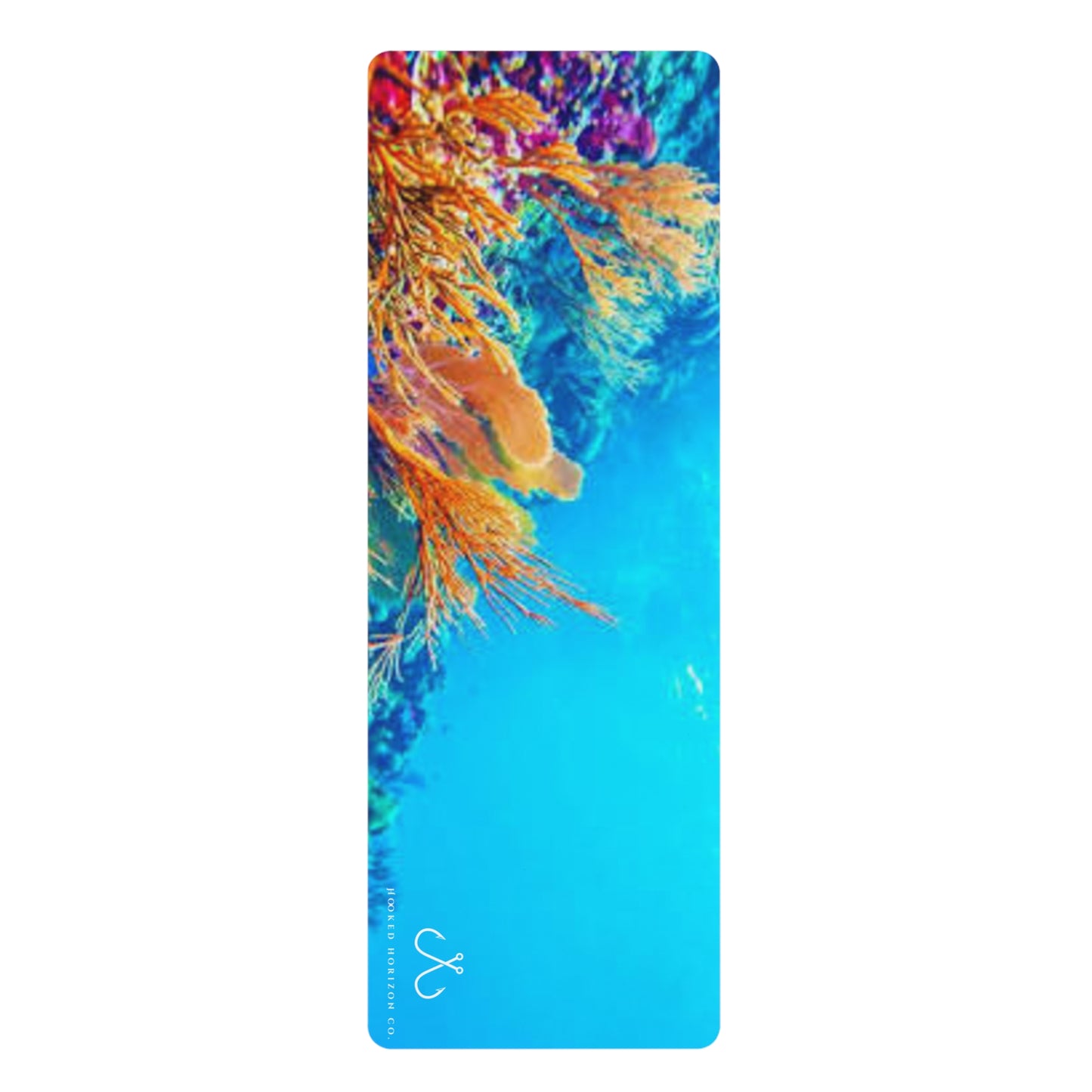Coral Ocean-Inspired Rubber Yoga Mat for Mindfulness, Fitness, Eco-Friendly Exercise, Home Workouts, Gift for Yogis