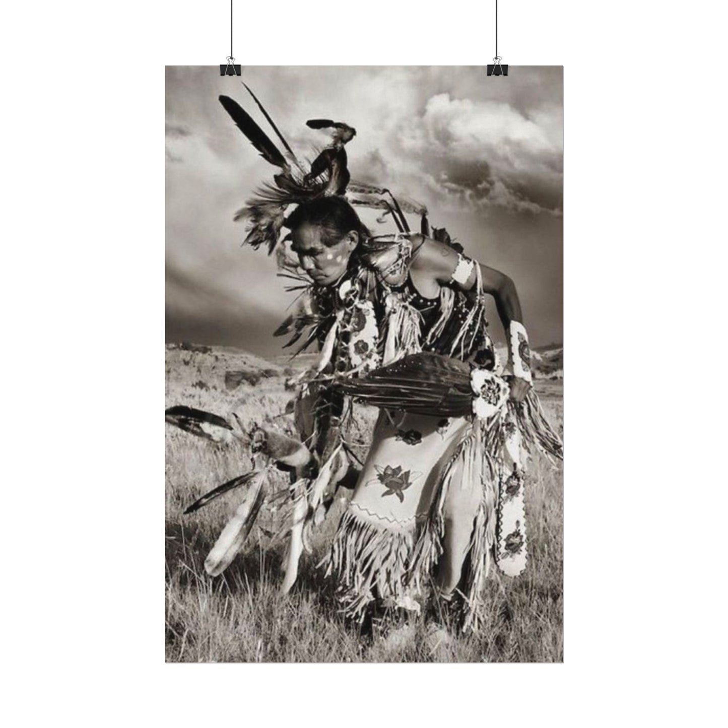 The Dancing Spirit – Western Textured Watercolor Matte Posters