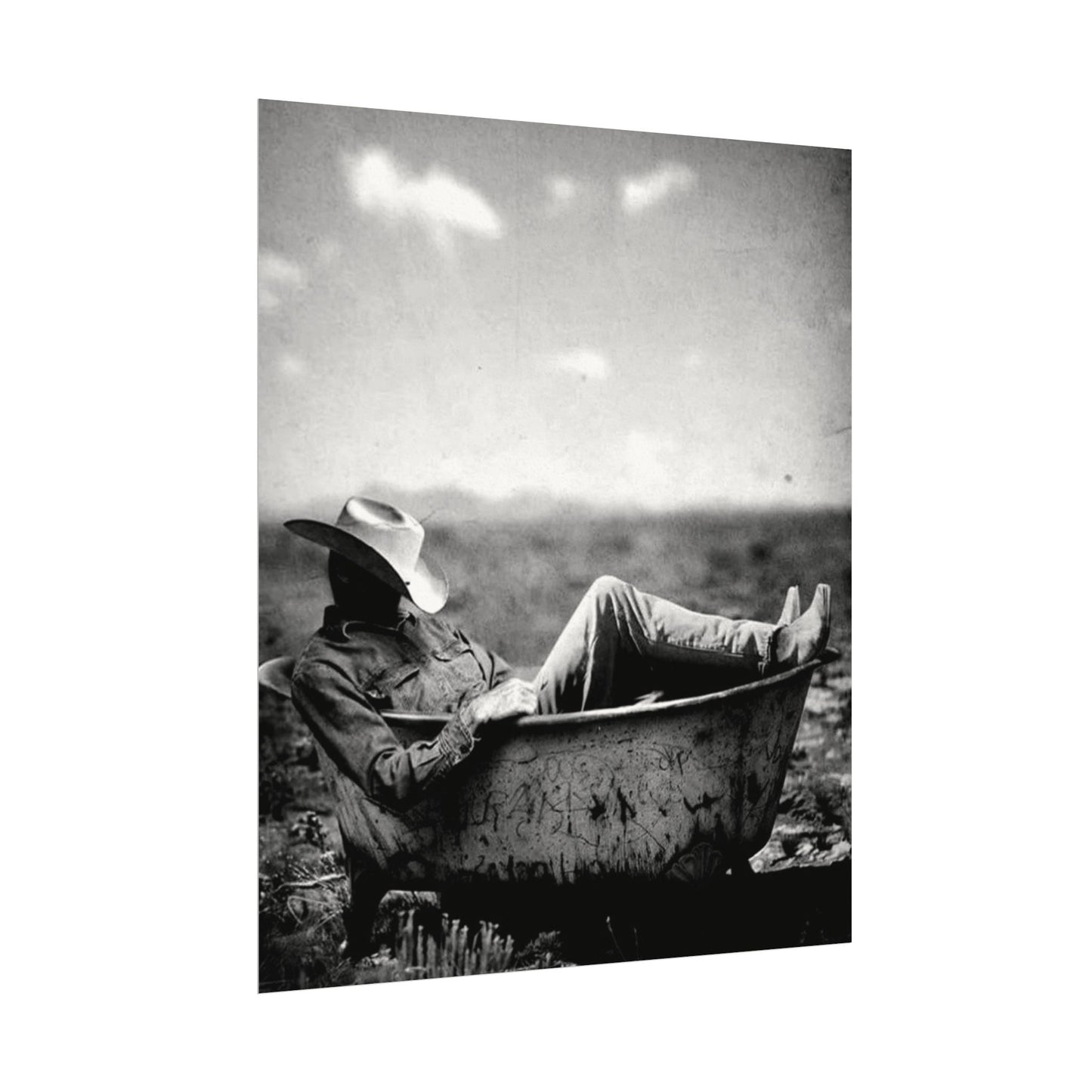 Washed & Weathered – Western Textured Watercolor Matte Posters