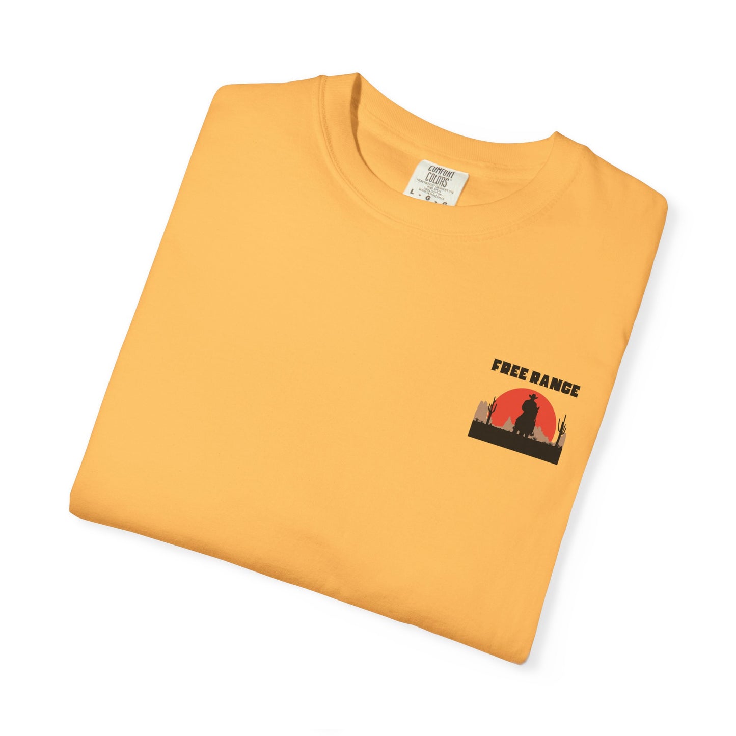 Free Range Rancher Mountain T-Shirt - Western Gift, Nature Lover Tee, Unisex Cotton Shirt