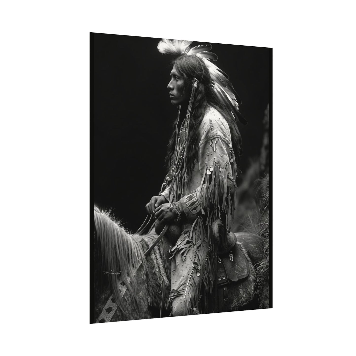 Ghost Rider – Western Textured Watercolor Matte Posters