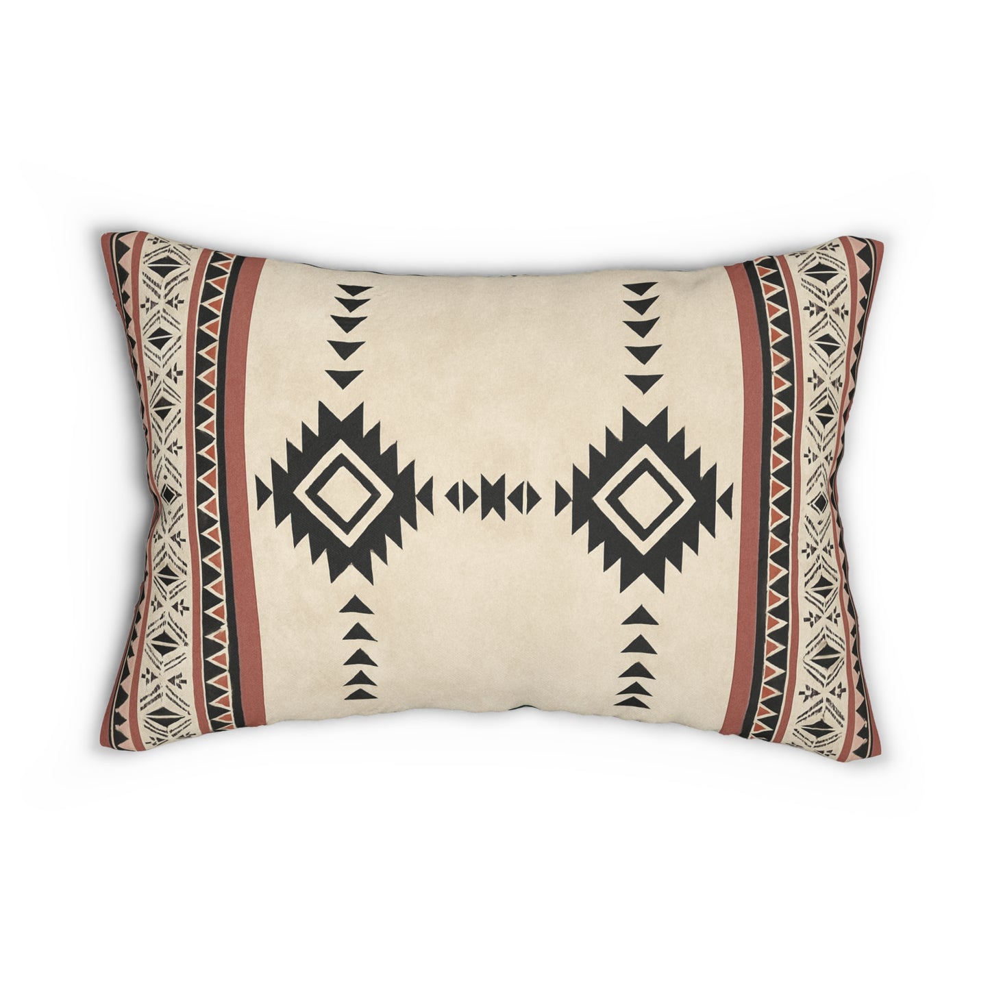 2 in 1 Green & Tan Western Pattern Lumbar Pillow, Farmhouse Decor, Cozy Home Accent, Unique Gift for Animal Lovers, Boho Cushion