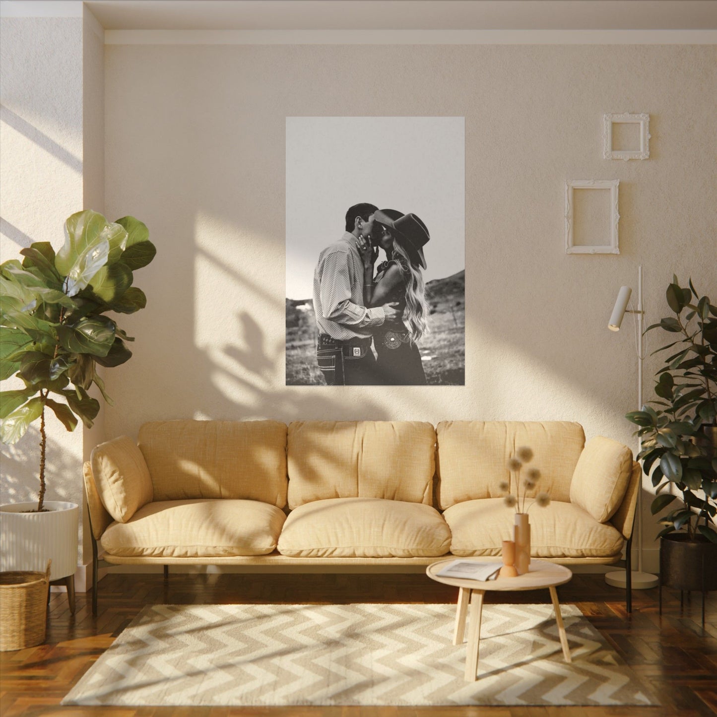 True Loves Kiss – Western Textured Watercolor Matte Posters