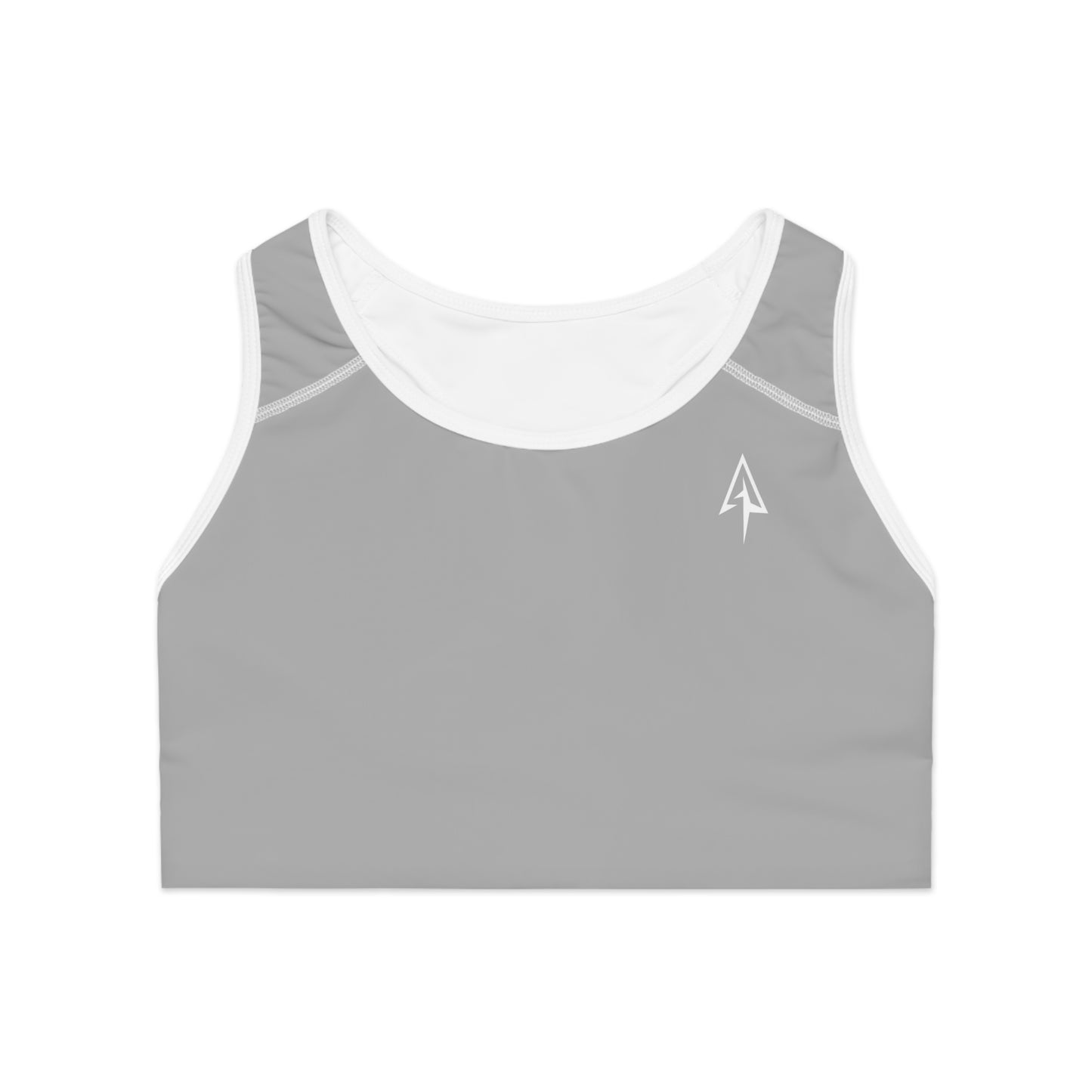 Arrow Ridge Light Gray Stylish Sports Bra for Active Women, Workout Top, Gym Essential, Fitness Apparel, Athleisure Wear, Yoga Gear