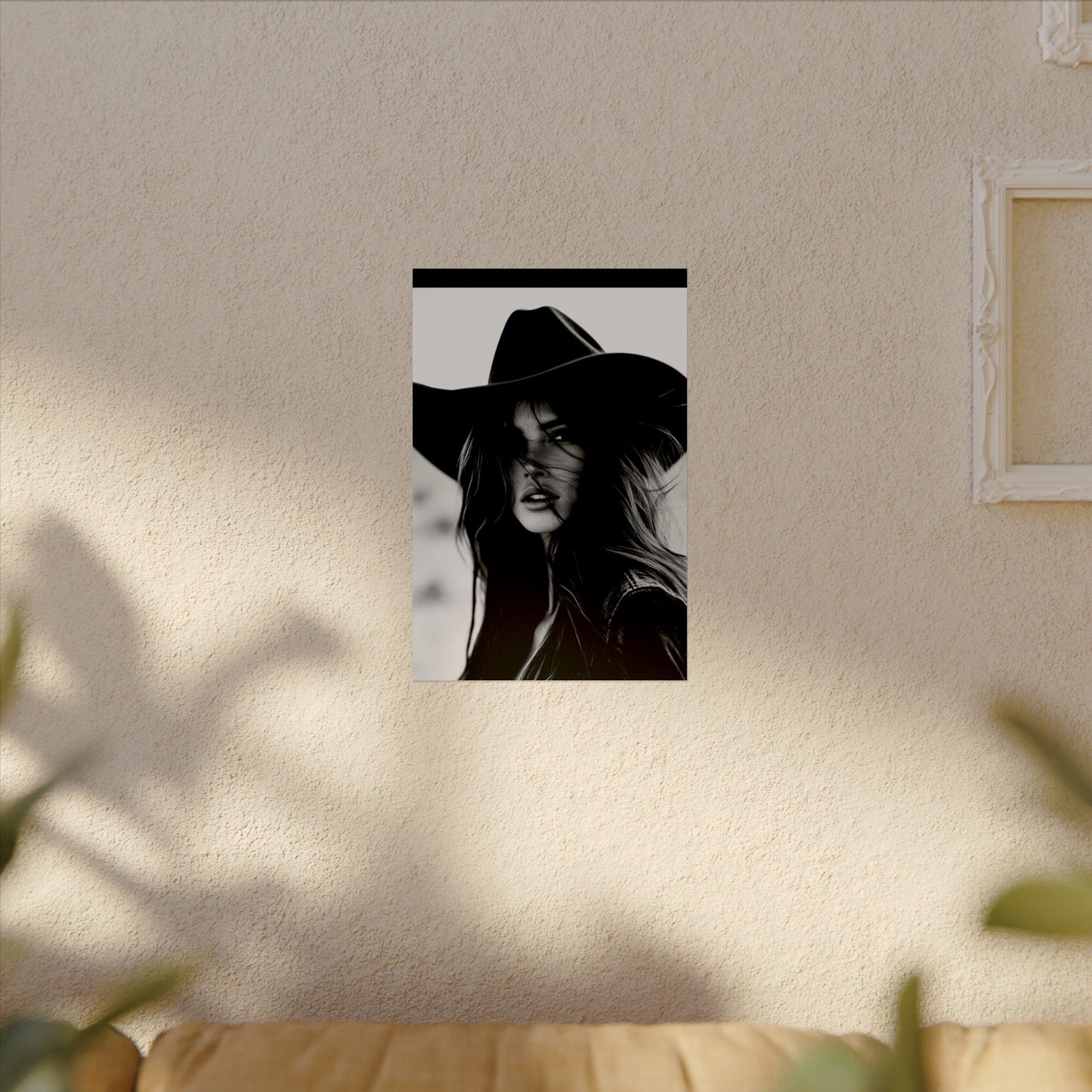 Smoldering Gaze – Western Textured Watercolor Matte Posters