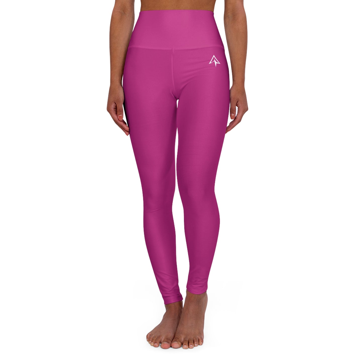 Fushia Pink High Waisted Yoga Leggings - Purple, Comfortable Activewear, Fitness Pants, Ideal for Gym, Yoga, and Weekend Brunch