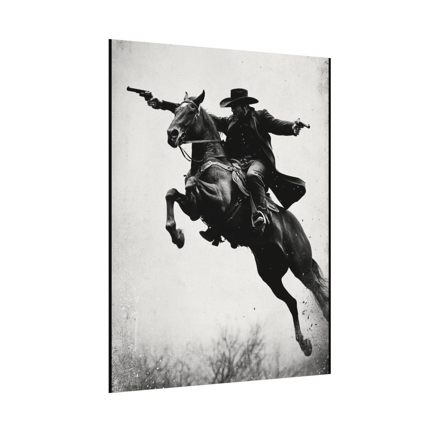 High Noon Pistols  – Western Textured Watercolor Matte Posters