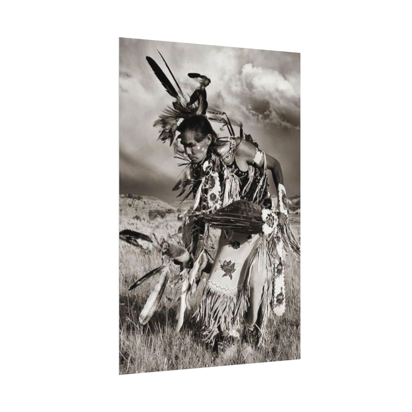 The Dancing Spirit – Western Textured Watercolor Matte Posters