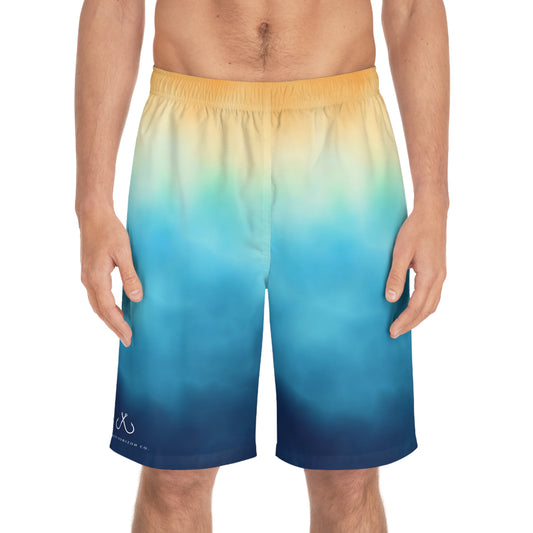 Men's Ocean-Inspired Board Shorts, Swimwear for Beach Days, Summer Vacations, Pool Parties, Surfing Attire, Water Sports