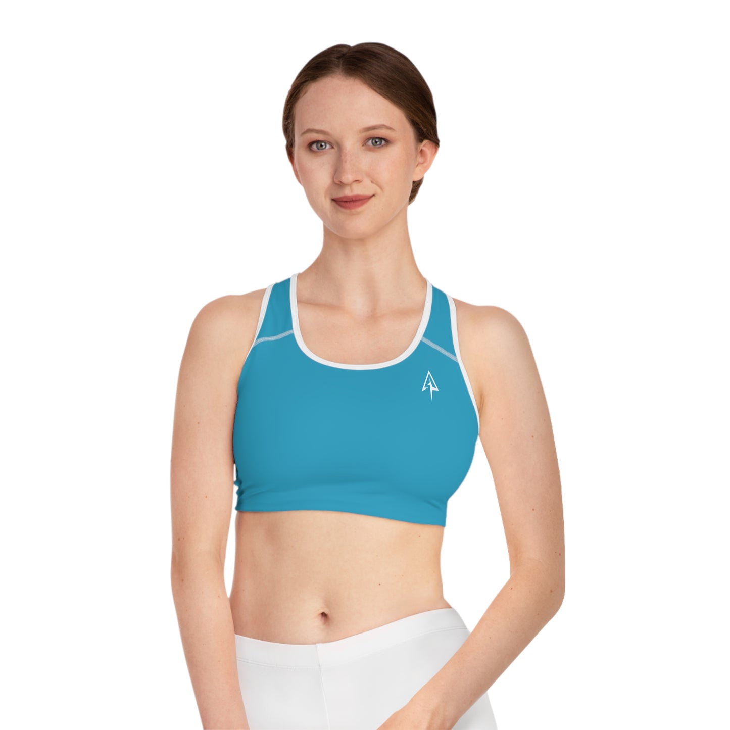 Arrow Ridge Ocean Blue Stylish Sports Bra for Active Women, Workout Top, Gym Essential, Fitness Apparel, Athleisure Wear, Yoga Gear