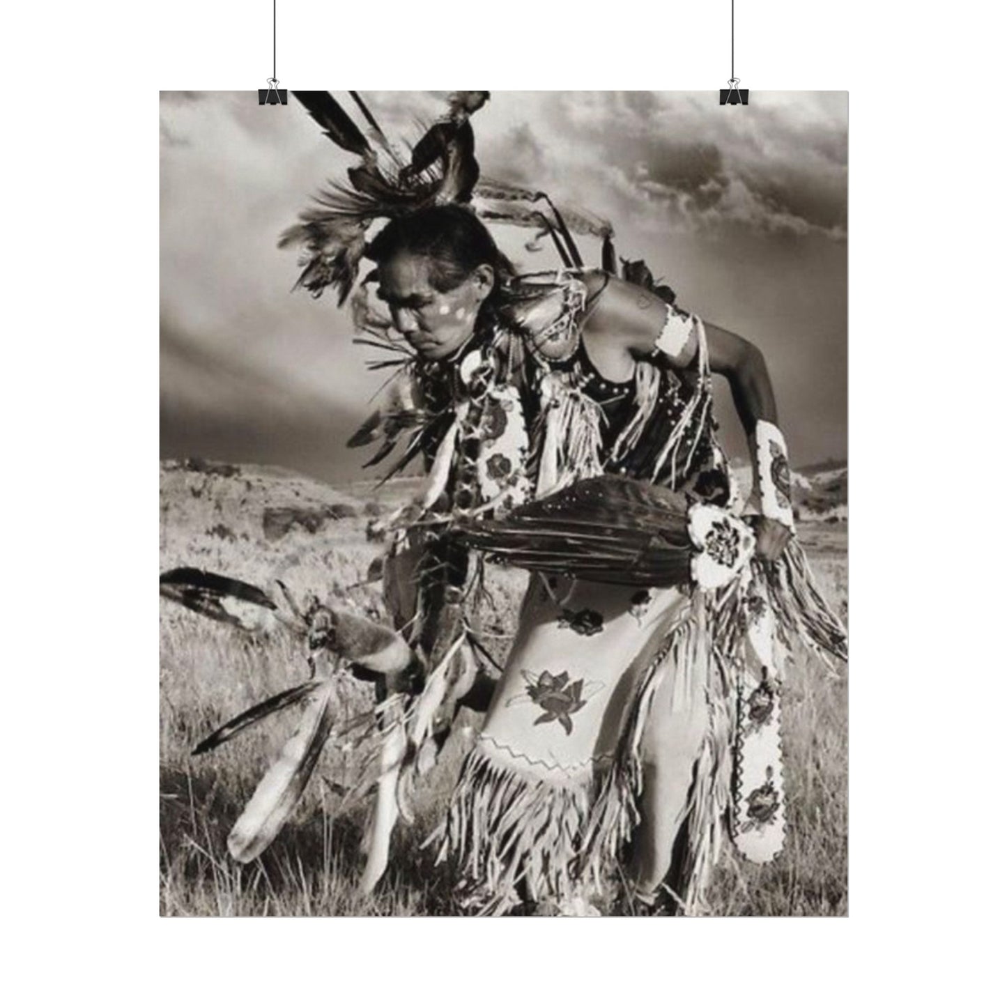 The Dancing Spirit – Western Textured Watercolor Matte Posters