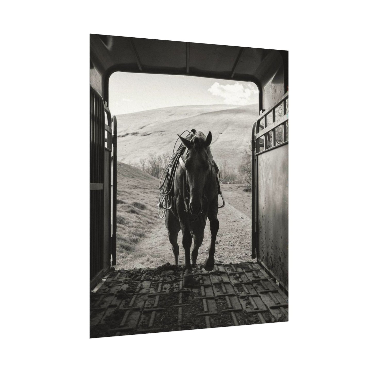 Leathered & Loaded – Western Textured Watercolor Matte Posters