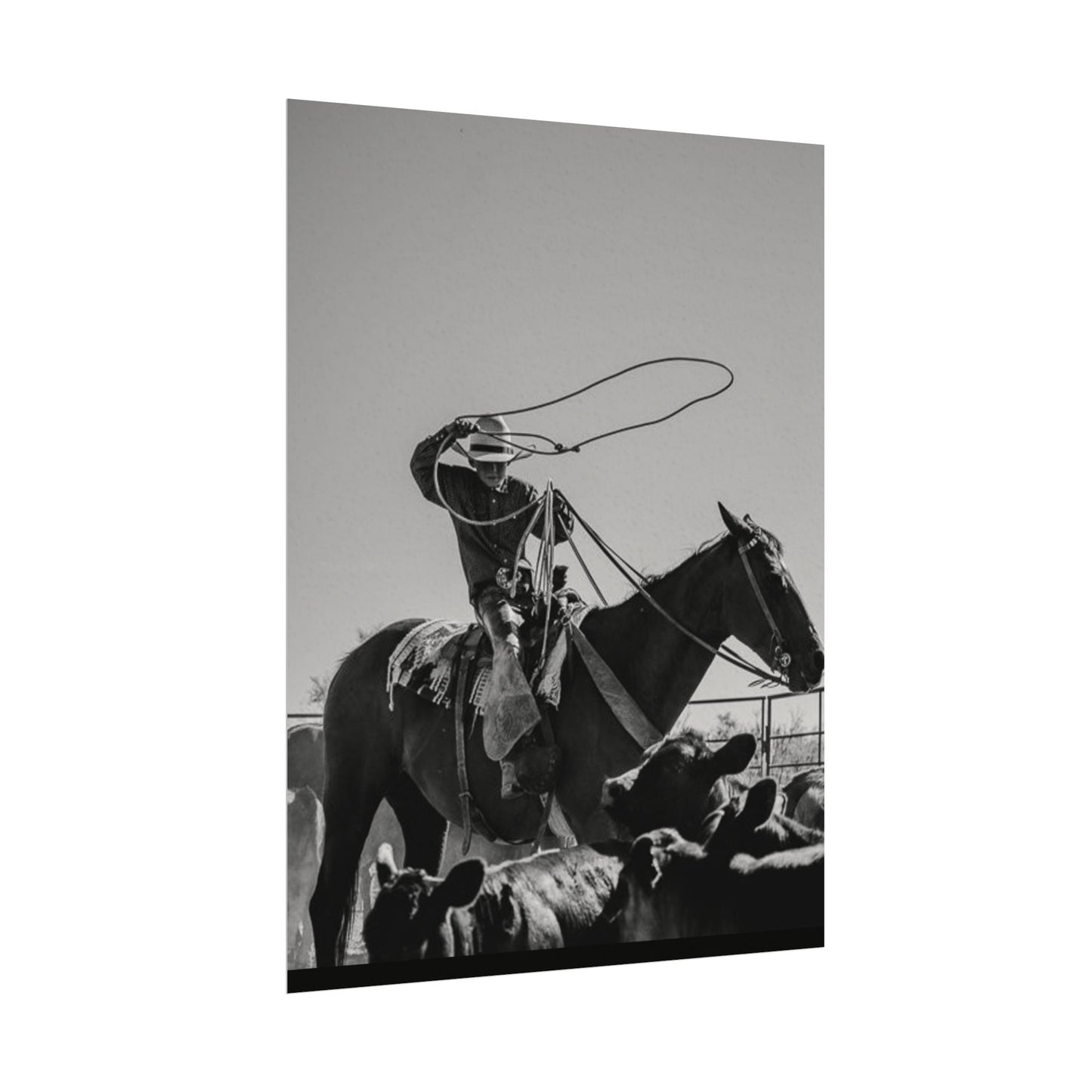 Cowboy Up – Western Textured Watercolor Matte Posters