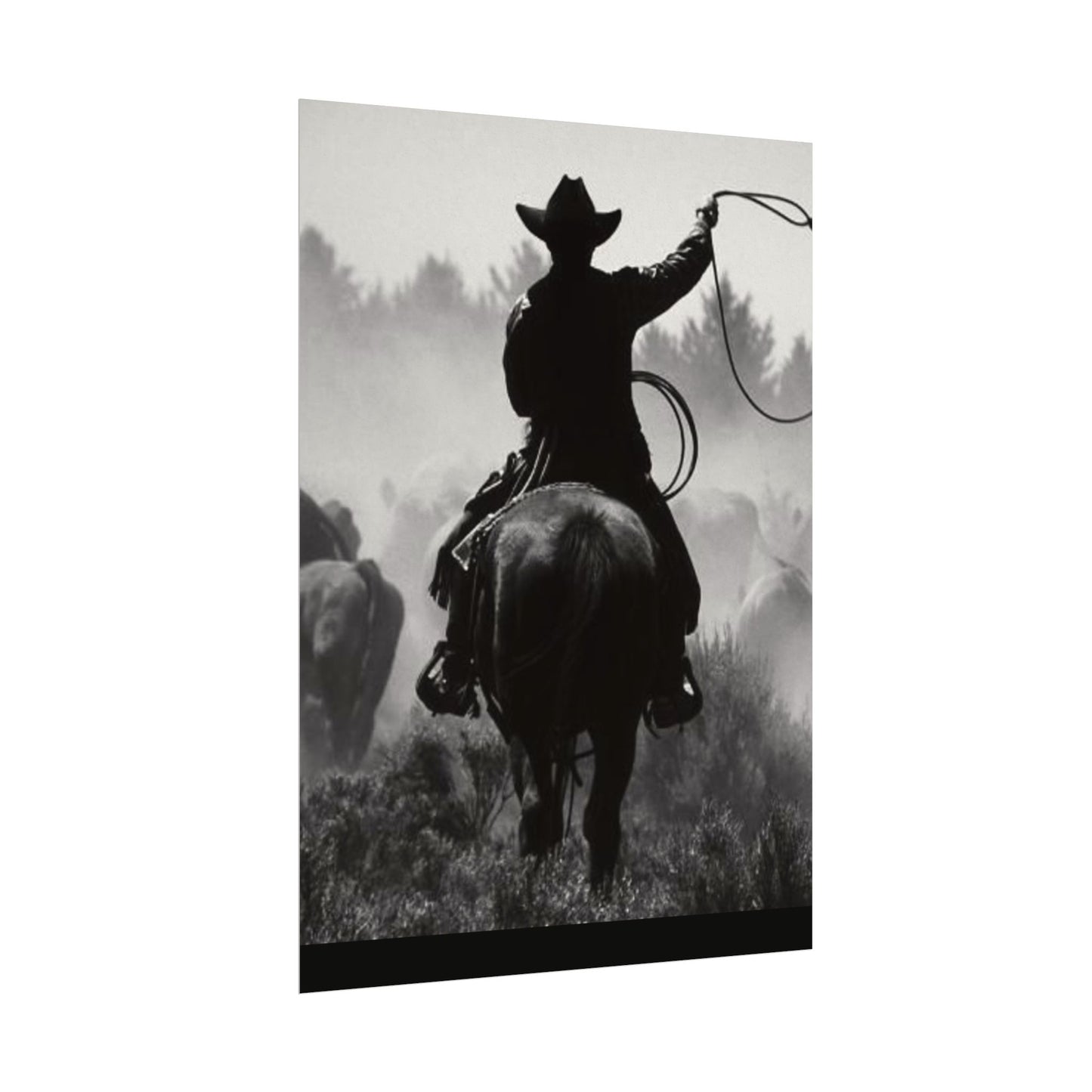 Bones Of The West  – Western Textured Watercolor Matte Posters