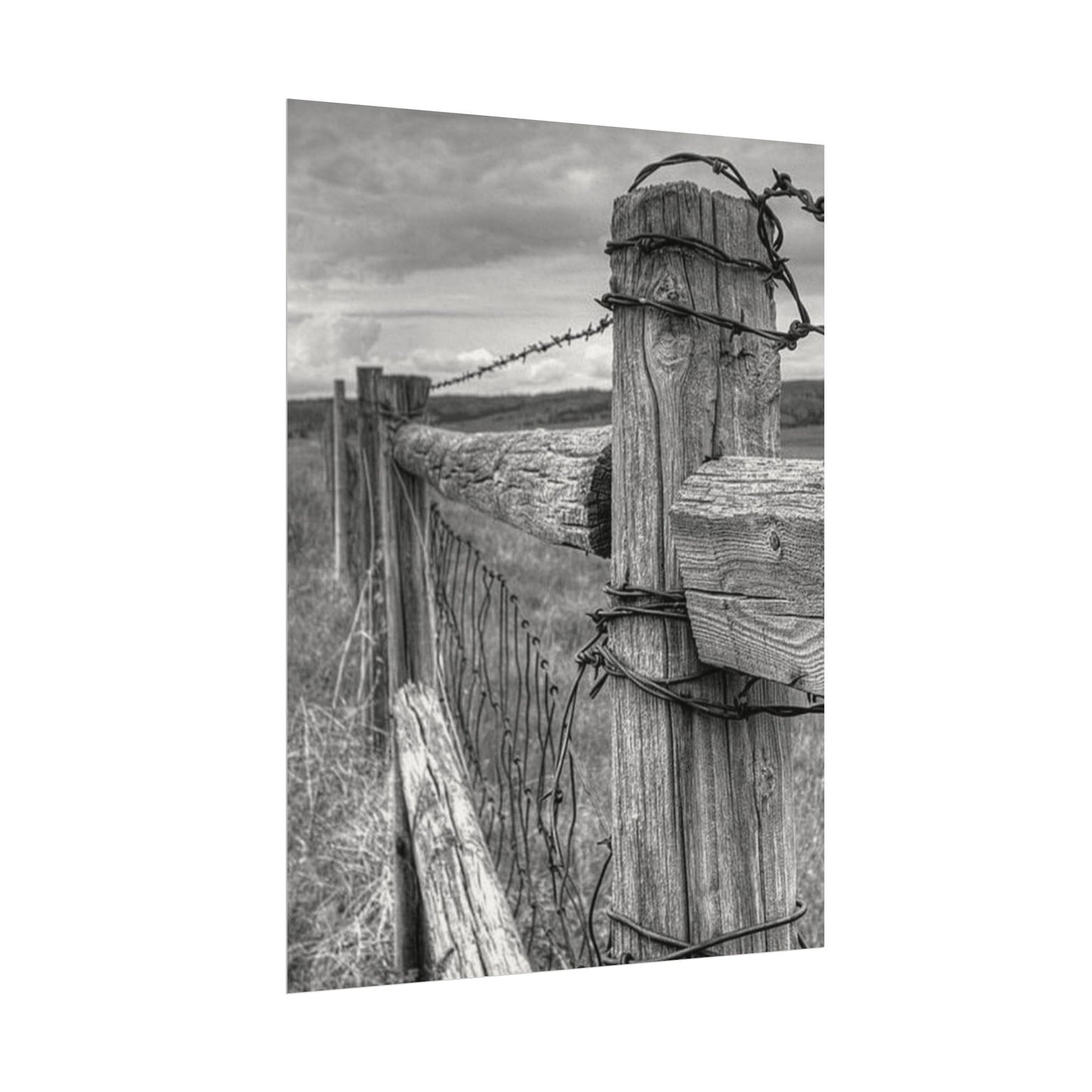 What Lies Between Frontiers– Western Textured Watercolor Matte Posters