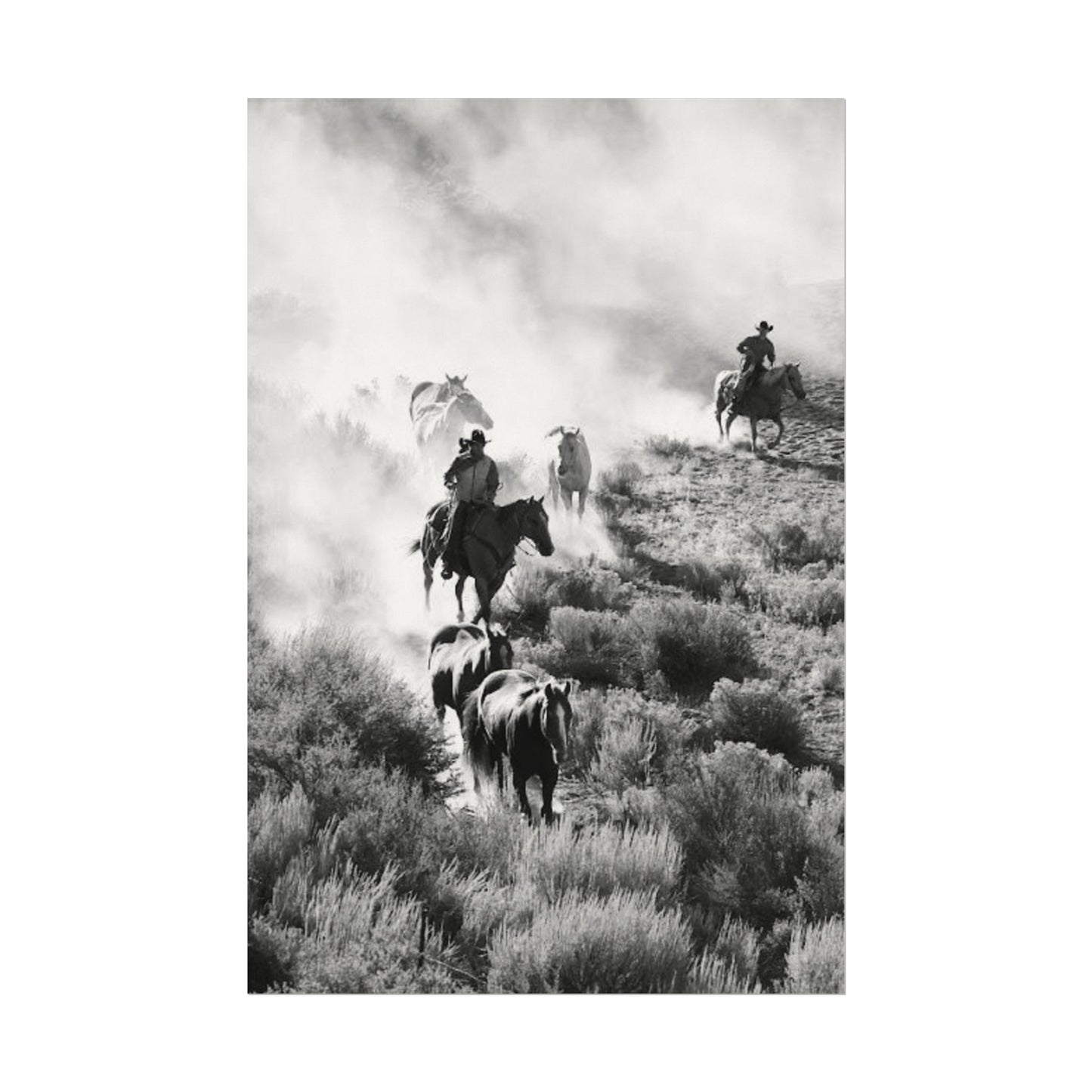 The Dusty Range – Western Textured Watercolor Matte Posters