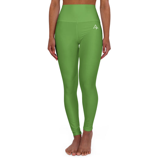 Green High Waisted Yoga Leggings - Purple, Comfortable Activewear, Fitness Pants, Ideal for Gym, Yoga, and Weekend Brunch