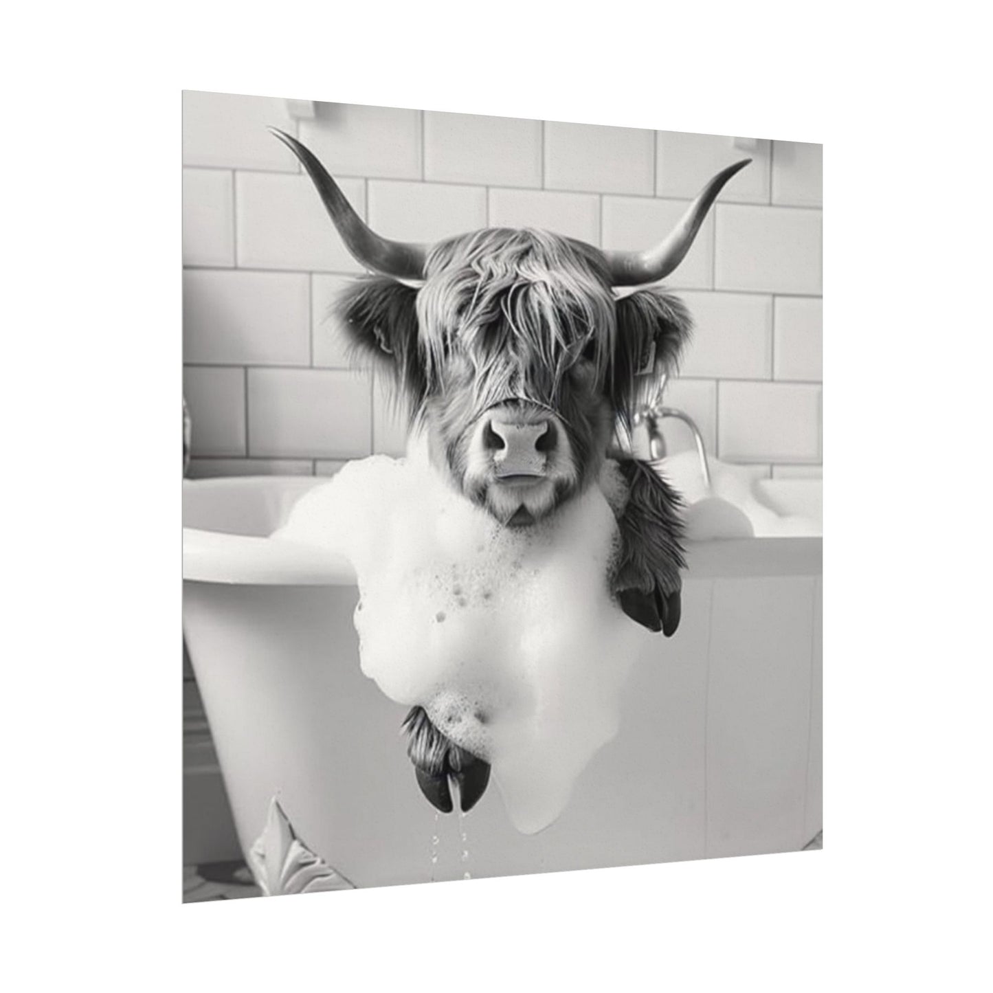 Hoofs & Suds – Western Textured Watercolor Matte Posters