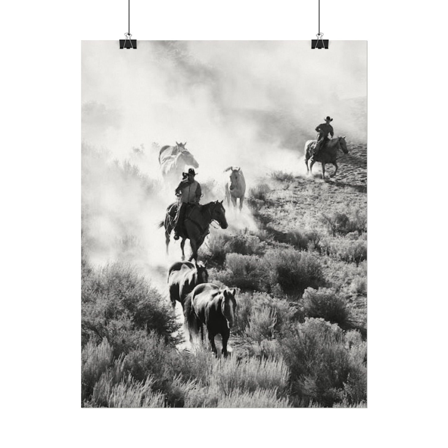 The Dusty Range – Western Textured Watercolor Matte Posters