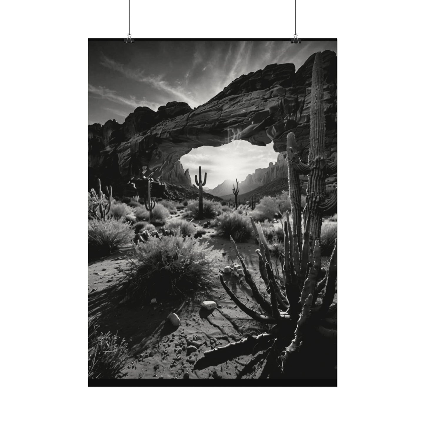 Desert Mornings – Western Textured Watercolor Matte Posters