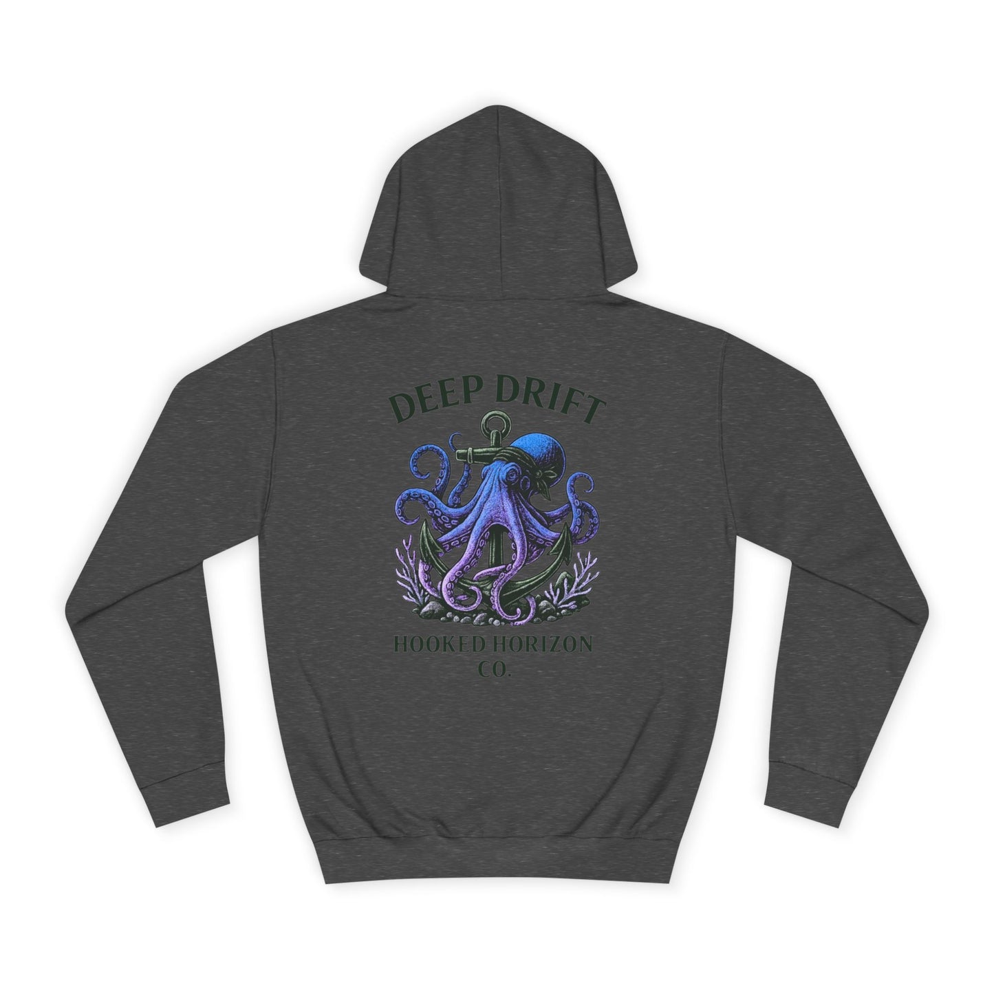 Deep Drift Octopus Unisex College Hoodie, Cozy College Sweatshirt, Nautical Hoodie Gift, Ocean Lover Apparel, Beach Theme Fashion