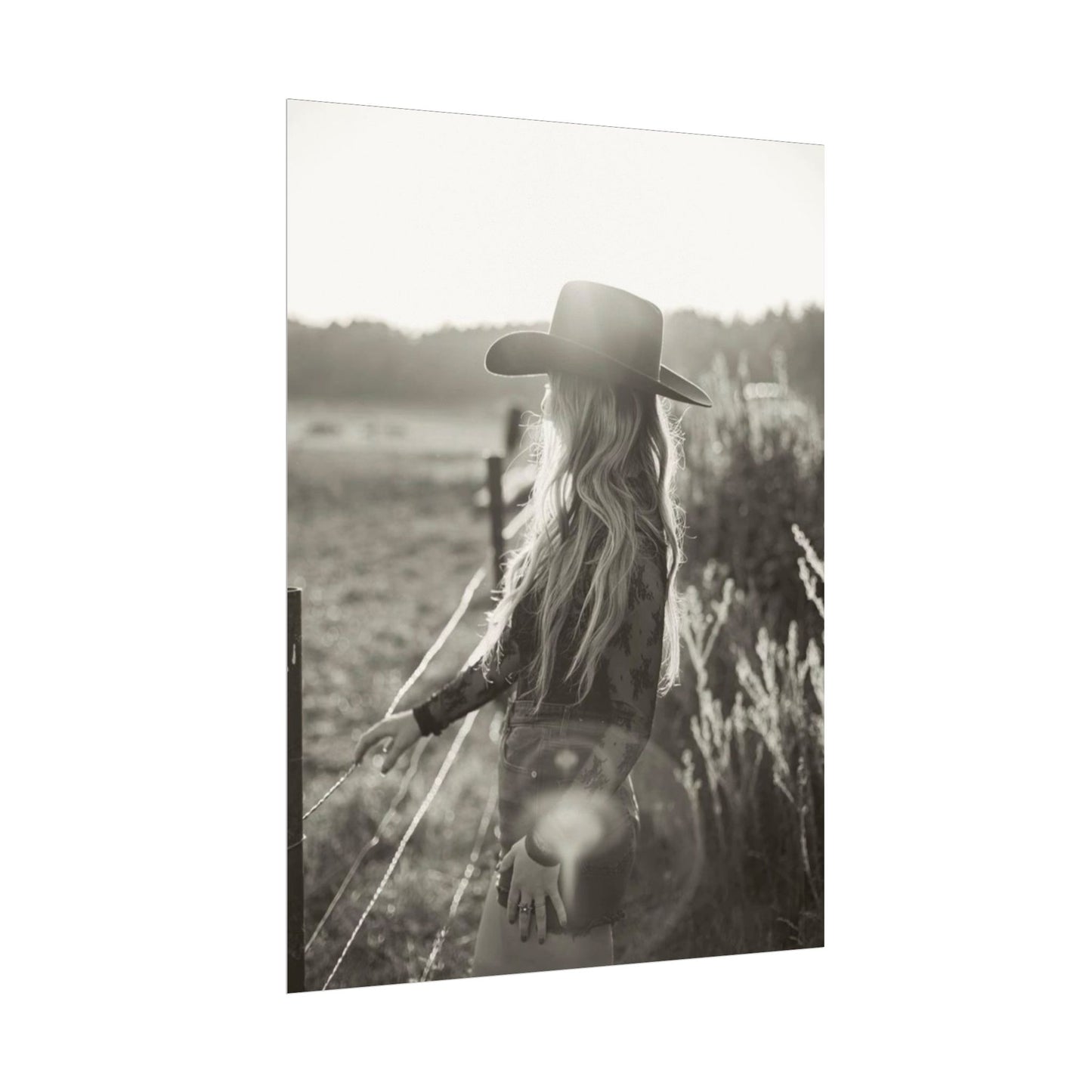 Mornings Gaze– Western Textured Watercolor Matte Posters