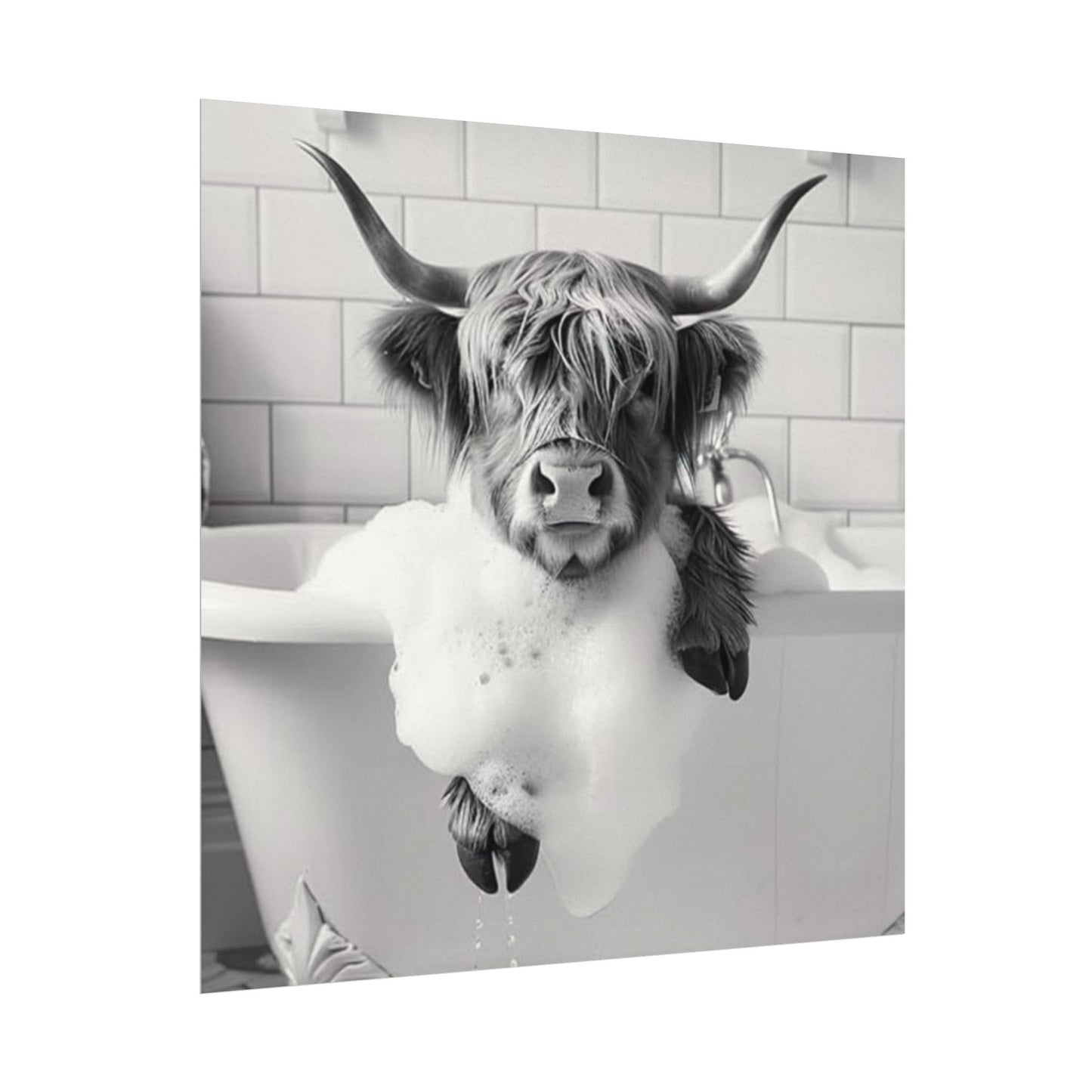 Hoofs & Suds – Western Textured Watercolor Matte Posters