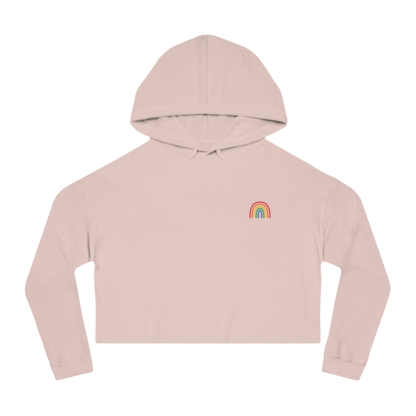 Rainbow Cropped Hoodie, Christian Wear, Nature Lovers Gift, Casual Streetwear, Gift for Cowgirls, Boho Style, High Noon Horizons Sweatshirt