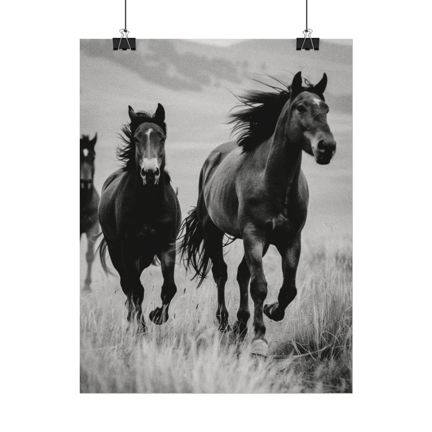 Running With Focus – Western Textured Watercolor Matte Posters