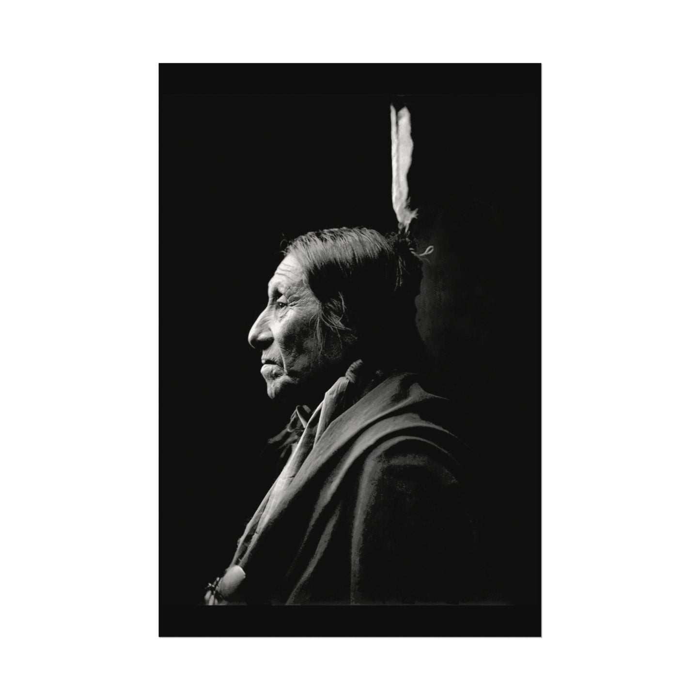 Silent Wisdom – Western Textured Watercolor Matte Posters