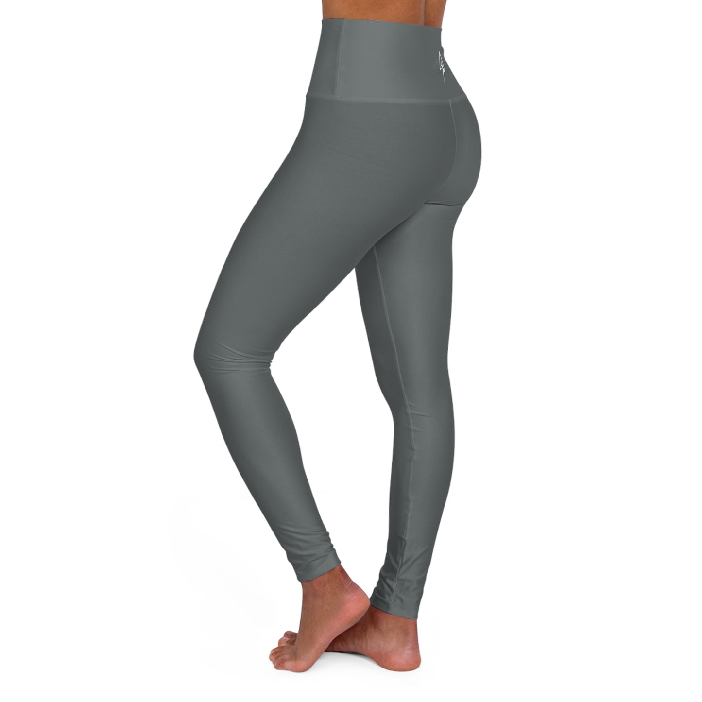 Dark Gray High Waisted Yoga Leggings - Purple, Comfortable Activewear, Fitness Pants, Ideal for Gym, Yoga, and Weekend Brunch