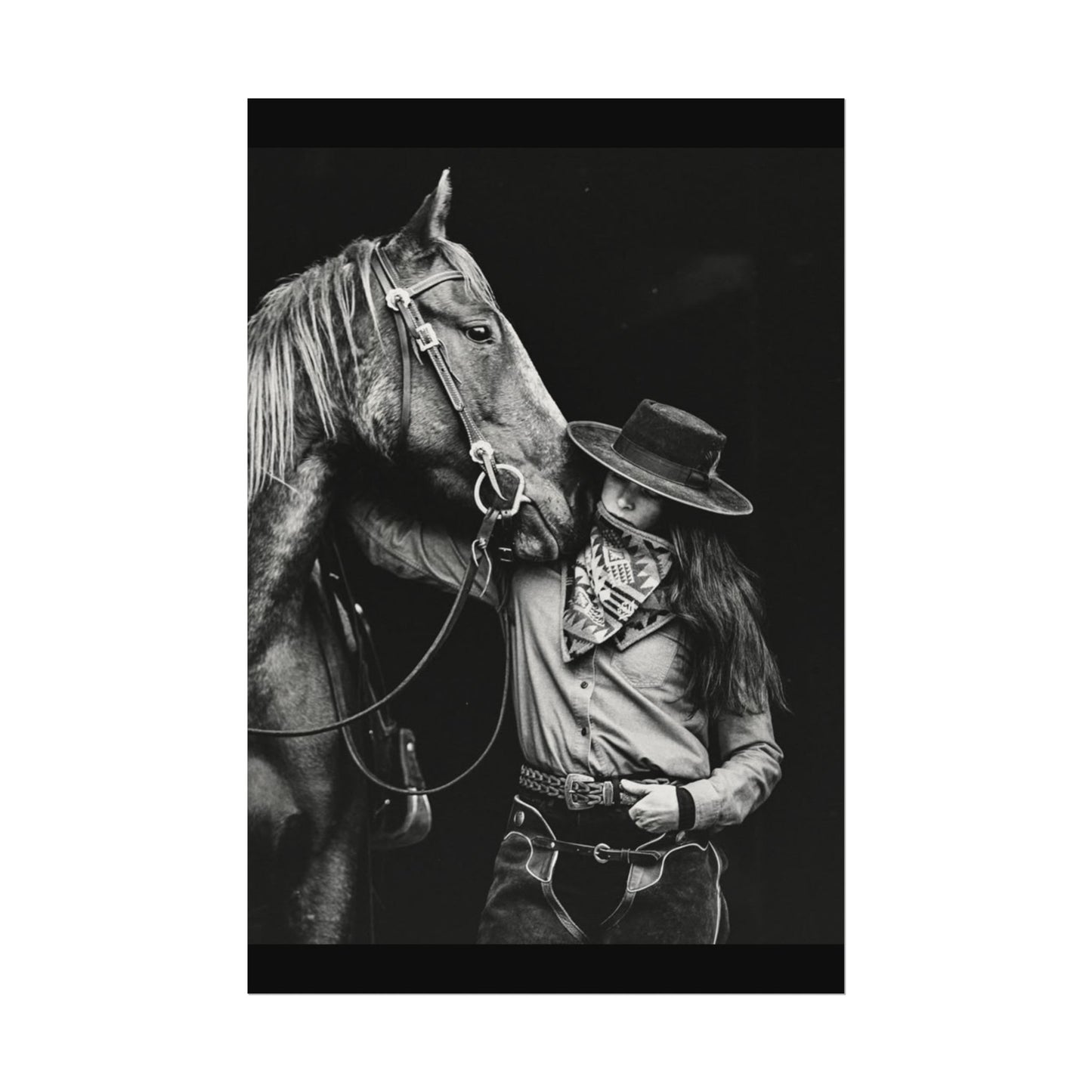 A Whisper Between Friends  – Western Textured Watercolor Matte Posters