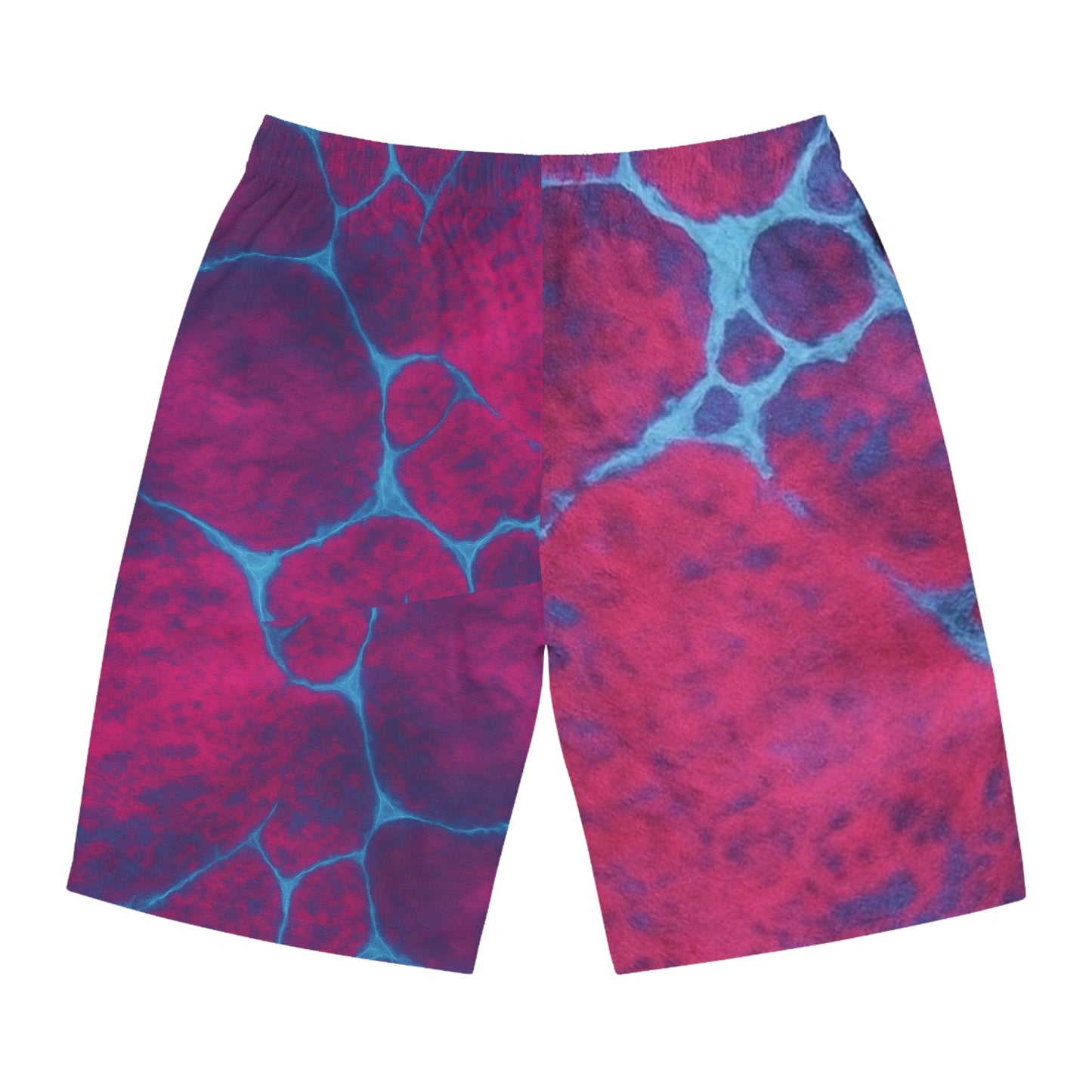 Magenta and Turquoise Ocean-Inspired Board Shorts, Swimwear for Beach Days, Summer Vacations, Pool Parties, Surfing Attire, Water Sports