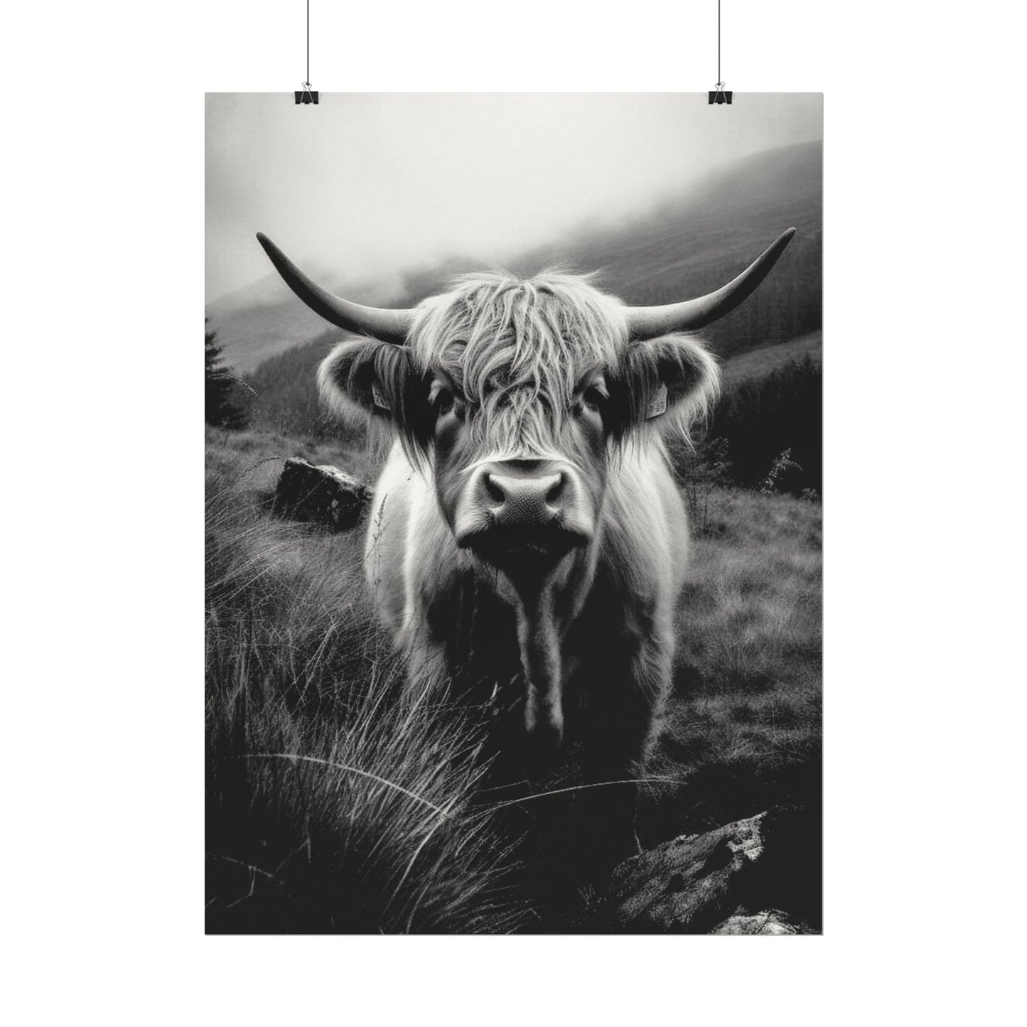 The Horned Guard – Western Textured Watercolor Matte Posters