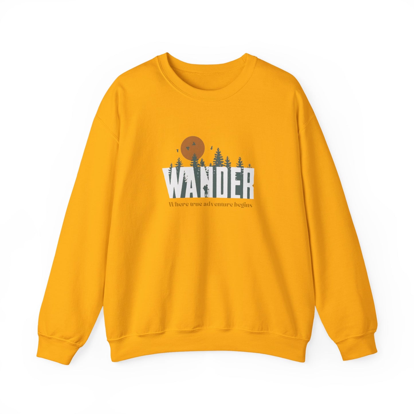 Wander Crewneck Sweatshirt - Cozy Adventure Sweater for Nature Lovers, Perfect for Camping, Travel, Gifts