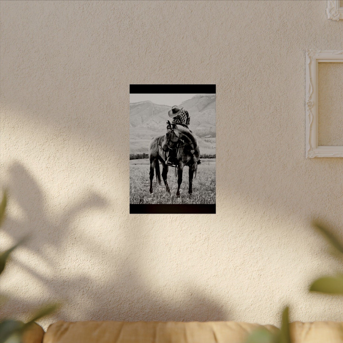 Love In The Saddle – Western Textured Watercolor Matte Posters