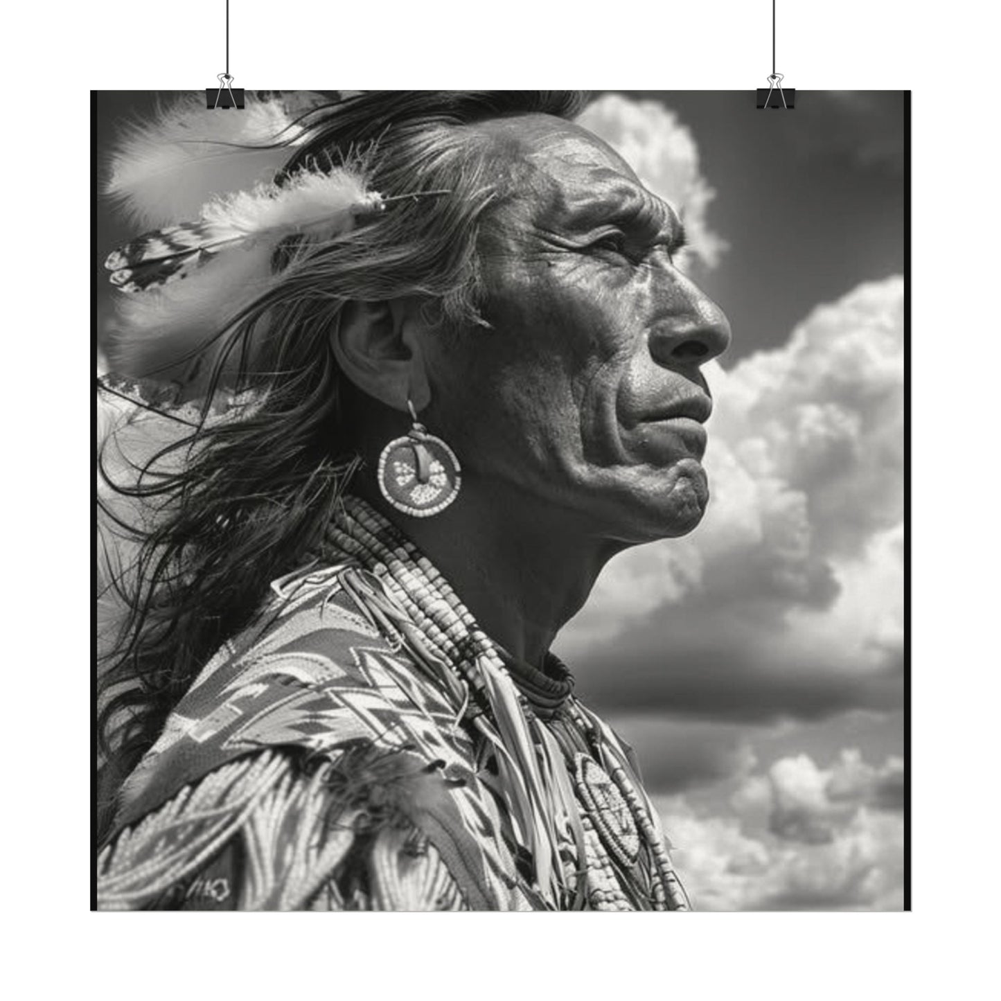 The Ancestral Winds Are Calling  – Western Textured Watercolor Matte Posters