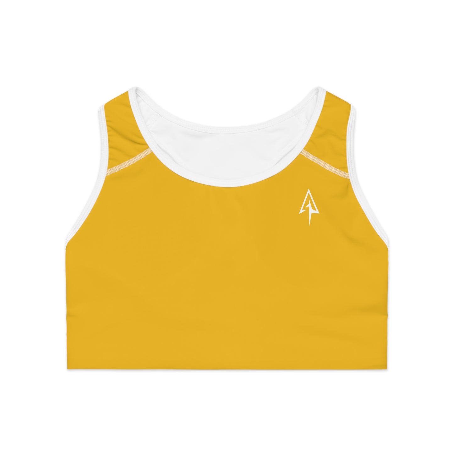 Arrow Ridge Golden Yellow Stylish Sports Bra for Active Women, Workout Top, Gym Essential, Fitness Apparel, Athleisure Wear, Yoga Gear