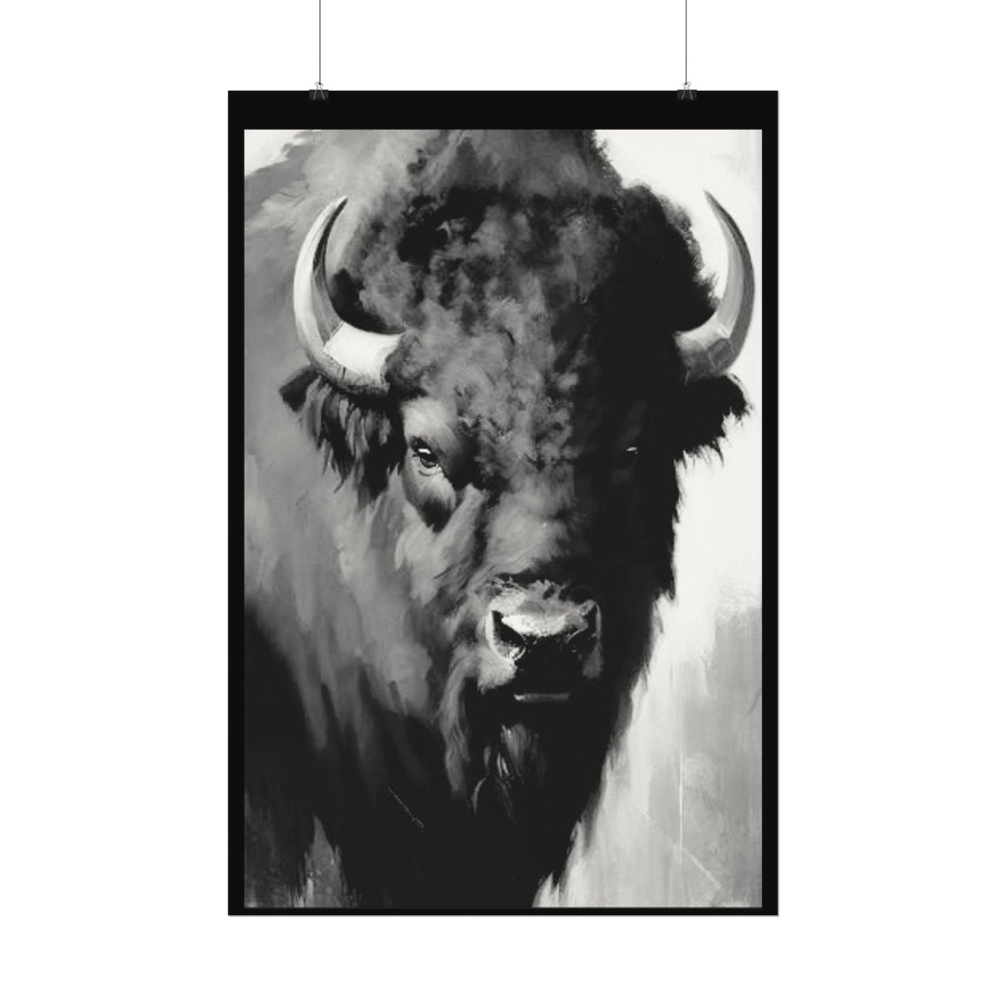 Buffalo Ridge – Western Textured Watercolor Matte Posters