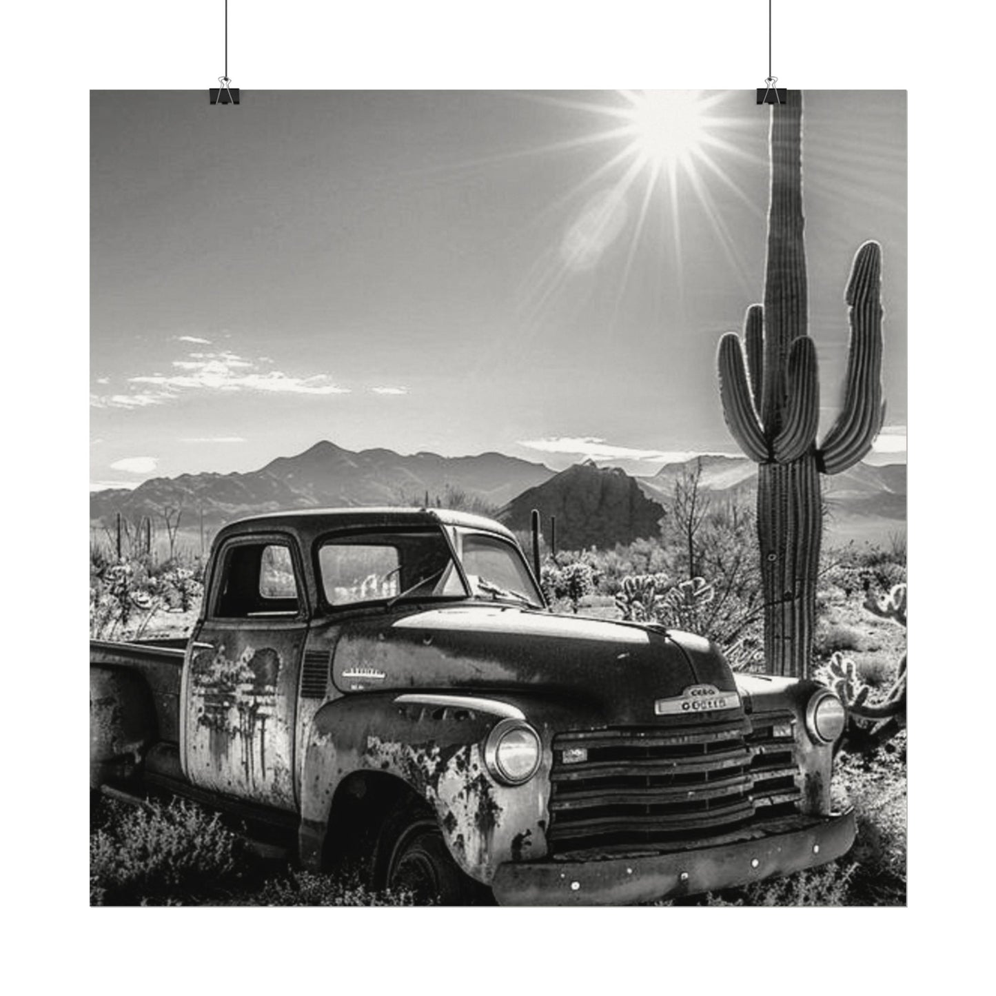 Deserted Wasteland – Western Textured Watercolor Matte Posters